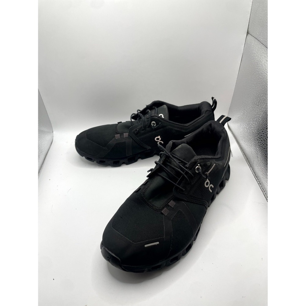 On Running Cloud 5 Waterproof 59.98838 Womens US 9.5 Sneaker All Black Shoes